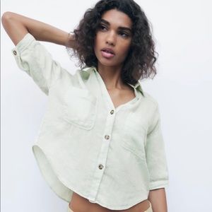 Zara medium short sleeve linen shirt
